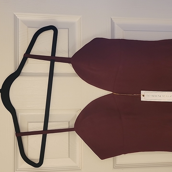 Dress The Population Burgundy Alejandra - Picture 1 of 6